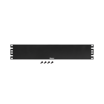 Tapa Ciega Para Rack Estándar de 19in, Plano, de Acero, 2UR, Color Negro