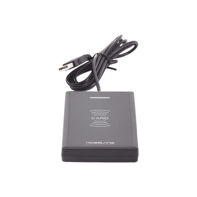 Lector Enrolador de Escritorio para tarjetas de Proximidad ROSSLARE (MIFARE 13.56 MHZ), Compatible con AXTRAXNG y  AXTRAXPRO