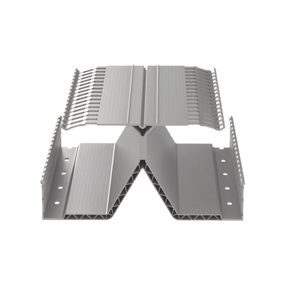 Canaleta Ranurada PanelMax de PVC, Montaje en Riel Din Estándar de 35 mm, 4.12 in de Ancho x 8.23 in de Alto y 1.83 m de Largo, Color Gris