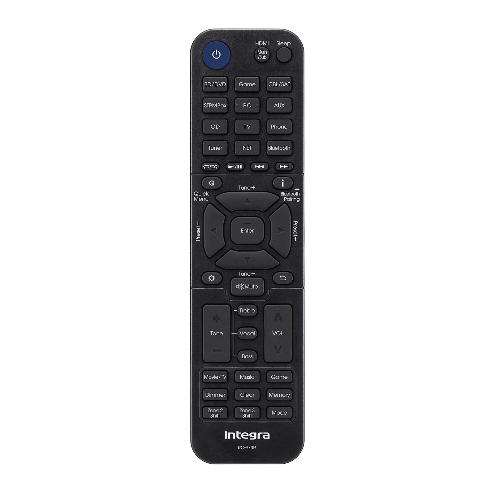 Integra DRX-5.4 Receptor A/V. THX Certified de 9.2 ch (120W/ch) con procesamiento 11.2 ch. Vídeo 8K/60p y 4K/120p (HDMI 2.1) Soporte Dolby Atmos/DTS:X y Dirac Live. Ideal para instalación personalizada y audio multizona (Zona 2/3). Receptor premium