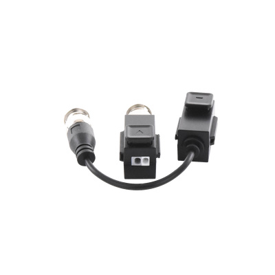 Kit de Transceptor (Balluns) TURBOHD con Boton Push / Hasta 8 MP (4K) / 100% Cobre / Soporta HD-TVI / AHD / CVI / CVBS / Audio por Coaxitron / Datos para Menu de Configurar de Cámaras