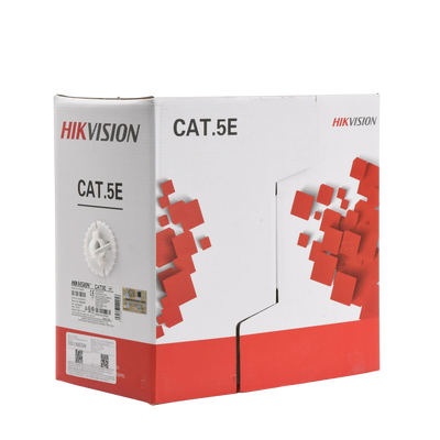 Bobina de Cable UTP 305 Metros / Cat5E (24 AWG) / Color Blanco / PVC (CM) / Uso en Interior / 100% Cobre / Aplicaciones de CCTV y Redes de Datos