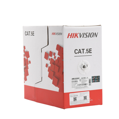 Bobina de Cable UTP 305 Metros / Cat5E (24 AWG) / Color Blanco / PVC (CM) / Uso en Interior / 100% Cobre / Aplicaciones de CCTV y Redes de Datos