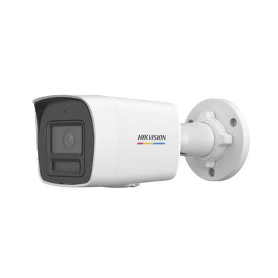 [Dual Light + ColorVu] Bala IP 2 Megapixel / Lente 2.8 mm / 30 mts IR + 30 mts Luz Blanca / Micrófono Integrado / ACUSENSE Lite / Exterior IP67 / dWDR / PoE / Micro SD