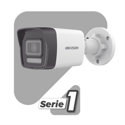 [Dual Light] Bala IP 8 Megapixel (4K) / Lente 2.8 mm / 30 mts IR + 30 mts Luz Blanca / Micrófono Integrado / ACUSENSE Lite / Exterior IP67 / H.265 / PoE  / Micro SD
