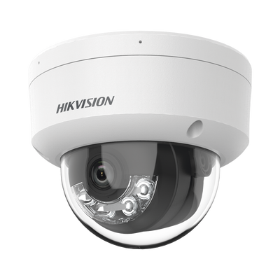 [Dual Light] Domo IP 8 Megapixel (4K) / Lente 2.8 mm / 30 mts IR + 30 mts Luz Blanca / Micrófono Integrado / Antivandálico IK08 / ACUSENSE Lite / Exterior IP67 / H.265 / PoE / Micro SD