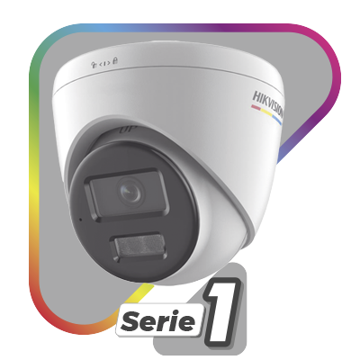 [Dual Light + ColorVu] Turret IP 2 Megapixel / Lente 2.8 mm / 30 mts IR + 30 mts Luz Blanca / Micrófono Integrado / ACUSENSE Lite / Exterior IP67 / dWDR / PoE / Micro SD