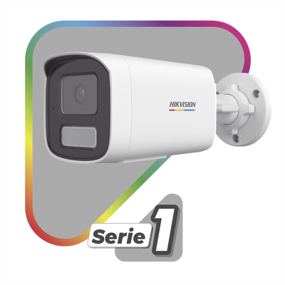 [Dual Light + ColorVu] Bala IP 6 Megapixel / Lente 4 mm / 50 mts IR + 50 mts Luz Blanca / Micrófono Integrado / ACUSENSE Lite / Exterior IP67 / WDR 120 dB / PoE / Micro SD