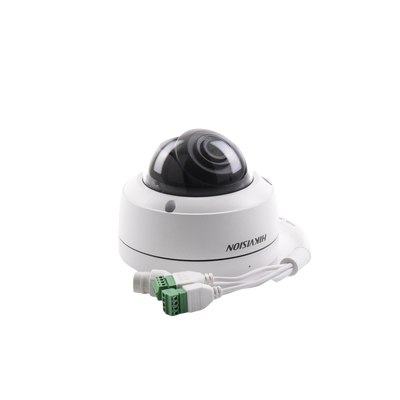 Domo IP 4 Megapixel / Imagen a Color 24/7 / PoE / Lente 2.8 mm / Exterior IP67 / IK10 / WDR 130 dB / PoE / Micrófono Integrado / Videoanaliticos (Filtro de Falsas Alarmas)  / Entrada y Salida de Audio y Alarmas / MicroSD / ACUSEARCH