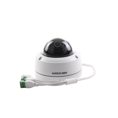 Domo IP 4 Megapixel / Imagen a Color 24/7 / PoE / Lente 2.8 mm / Exterior IP67 / IK10 / WDR 130 dB / PoE / Micrófono Integrado / Videoanaliticos (Filtro de Falsas Alarmas)  / Entrada y Salida de Audio y Alarmas / MicroSD / ACUSEARCH