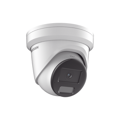 [Dual Light + ColorVu] Turret IP 4 Megapixel / Lente 2.8 mm / 40 mts IR + 40 mts Luz Blanca /  Microfono Integrado  / Exterior IP67 /   WDR 130 dB / ACUSENSE / Captura Facial / ACUSEARCH