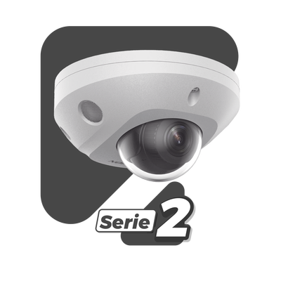 [Dual Light + 2 Micrófonos Integrados] Mini Domo IP 6 Megapixel / Lente 2.8 mm / 30 mts Luz Blanca + 30 mts IR / ACUSENSE / Exterior IP67 / IK8 /  WDR 120 dB / PoE / ONVIF / Micro SD / ACUSEARCH