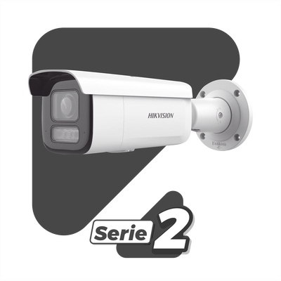 [Dual Light + 2 Micrófonos Integrados] Bala IP 6 Megapixel / Lente Mot. 2.8 a 12 mm / 60 mts Luz Blanca + 60 mts IR / Exterior IP67 / IK10 /  WDR 120 dB / PoE+ / ACUSENSE / Alarmas I/O / Micro SD / ONVIF / Metal / ACUSEARCH