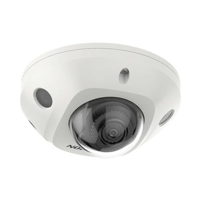 Mini Domo IP 4 Megapixel / Lente 2.8 mm / 30mts IR EXIR / Micrófono Integrado / Exterior IP67 / IK08 / PoE / DARKFIGHTER / Alarmas y Audio I/O / ONVIF / Micro SD / 4 Analíticos: AcuSense, Deteccion Facial, Conteo de Personas por Cruce y Zona