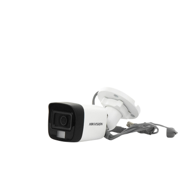 [Dual Light + ColorVu] Bala TURBOHD 2 Megapixel (1080p) / Lente 2.8 mm / 30 mts IR EXIR + 20 mts Luz Blanca / Micrófono Integrado / Gran Angular 101° / Exterior IP67 / 4 Tecnologías