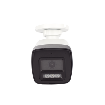 [Audio Bidireccional + Dual Light + ColorVu] Bala TURBOHD 2 Megapixel (1080p) / Lente 2.8 mm / 30 mts IR EXIR + 20 mts Luz Blanca / Micrófono y Bocina Integrado / Exterior IP67 / Metal / dWDR