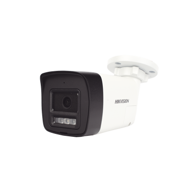 [Audio Bidireccional + Dual Light + ColorVu] Bala TURBOHD 3K  (5 Megapixel) / Lente 2.8 mm Angulo de vision 112° / 30 mts IR EXIR + 20 mts Luz Blanca / Micrófono y Bocina Integrado / Exterior IP67 / Metal / dWDR