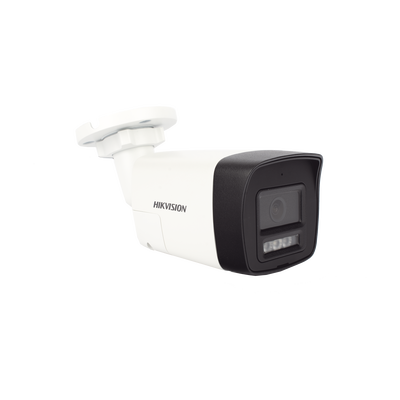 [Audio Bidireccional + Dual Light + ColorVu] Bala TURBOHD 3K  (5 Megapixel) / Lente 2.8 mm Angulo de vision 112° / 30 mts IR EXIR + 20 mts Luz Blanca / Micrófono y Bocina Integrado / Exterior IP67 / Metal / dWDR