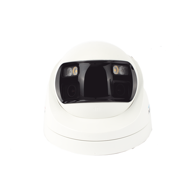 [ColorVu + Panoramica + Dual Light] Turret TURBOHD 3K (5 Megapixel) / Micrófono Integrado / Visión 180° / Imagen a Color 24/7 / 40 mts Luz Blanca + 40 mts IR / Exterior IP67 / WDR