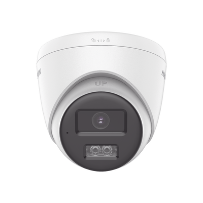 [Audio Bidireccional + Dual Light + ColorVu] Turret TURBOHD 3k (5 Megapixel) / Lente 2.8 mm / 40 mts IR EXIR + 40 mts Luz Blanca / Micrófono y Bocina Integrado / Exterior IP67 / dWDR