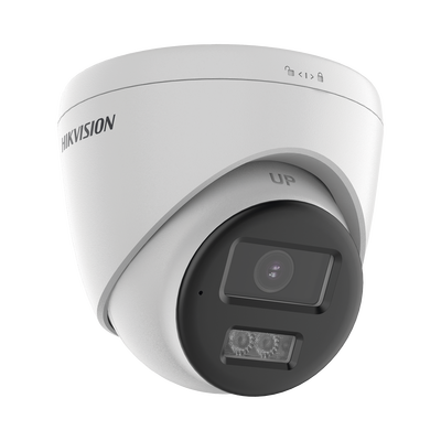 [Audio Bidireccional + Sirena & Estrobo + Dual Light + ColorVu] Turret TURBOHD 4K (8 Megapixel)  / Lente 2.8 mm / 40 mts IR EXIR + 40 mts Luz Blanca / Sirena / Micrófono y Bocina Integrado / Exterior IP67 / dWDR