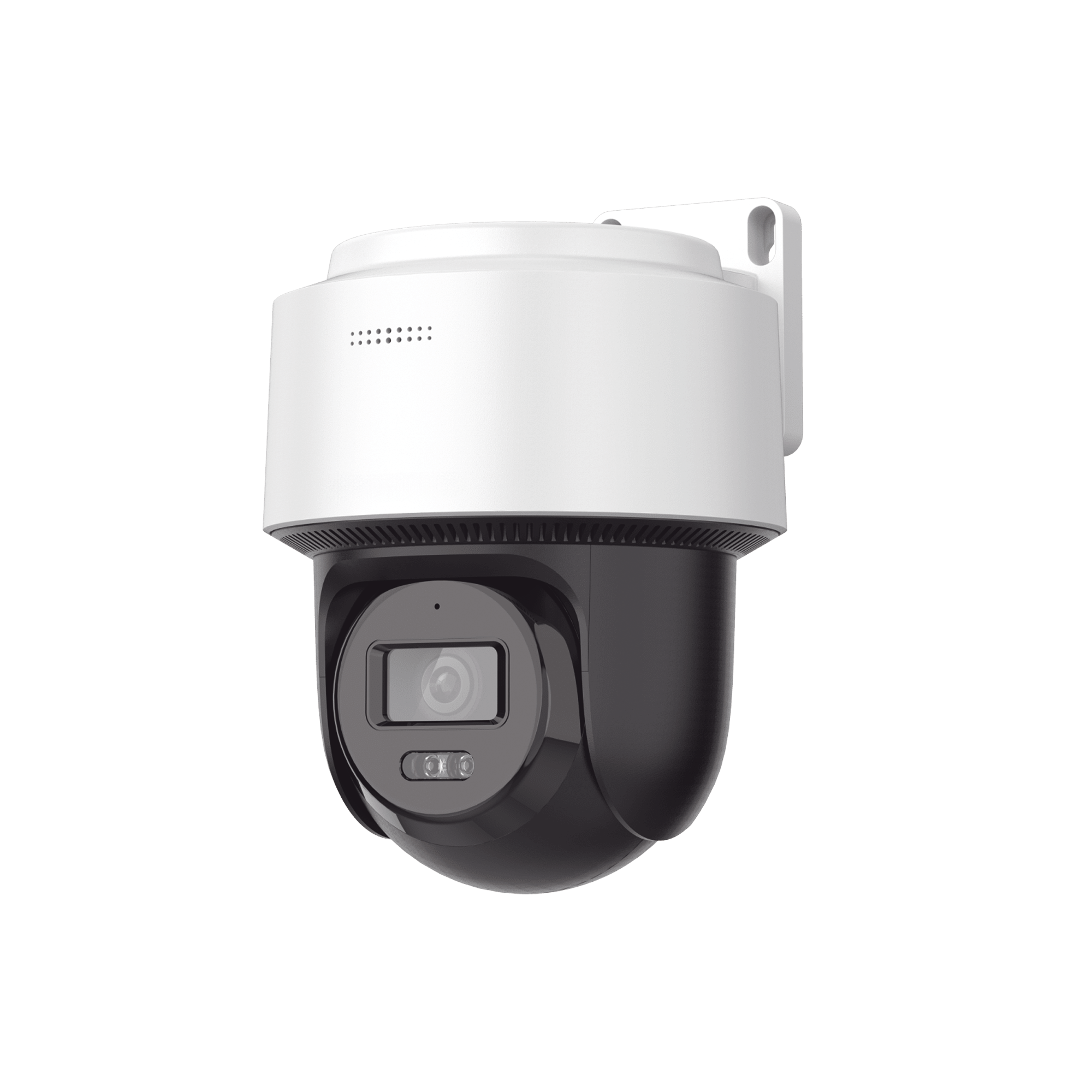 [SIN MARCA O LOGO][FlexVu] Domo PT IP 4 Megapixel / Lente 4 mm  / Dual Light (30 mts IR + 30 mts Luz Blanca)  / Autoseguimiento en Humanos / PoE / IP66 / Micrófono y Bocina Integrado / Micro SD / Incluye Montaje de Pared o Techo /