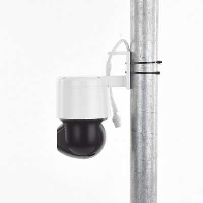 Domo PT IP 4 Megapixel / Lente 4 mm  / Luz Blanca 30 mts / dWDR  / PoE / IP66 / Micrófono y Bocina Interconstruido / Micro SD / Incluye Montaje de Pared y Techo