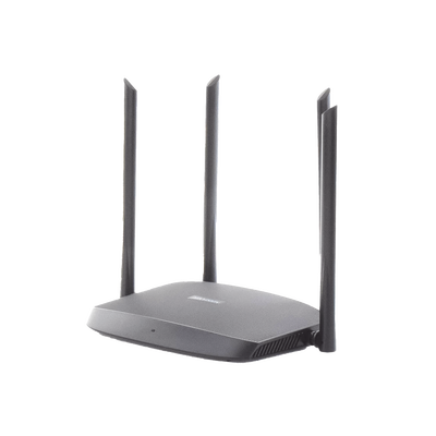 Router Inalámbrico WISP Gigabit / Hasta 1200 Mbps / Doble Banda AC (2.4 GHz y 5 GHz) / 3 Puertos LAN 10/100/1000 Mbps + 1 Puerto WAN 10/100/1000 Mbps /  4 Antenas Externas Omnidireccional de 5 dBi / Interior