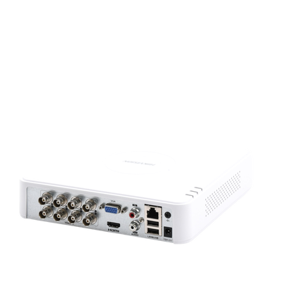 DVR 8 Canales TurboHD + 2 Canales IP / 2 Megapixel (1080p) Lite / Acusense Lite (Evita Falsas Alarmas) / Audio por Coaxitron / 1 Bahía de Disco Duro / H.265+ / 1 Canal de Audio / Salida de Vídeo Full HD