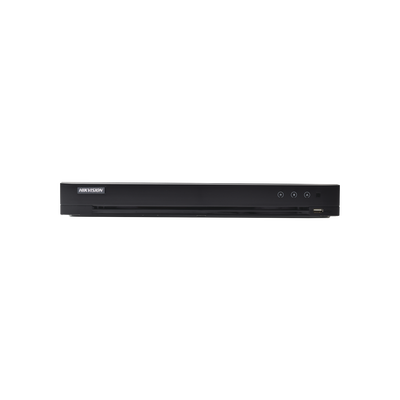 DVR 8 Megapixel / 4 Canales TURBOHD + 4 Canales IP / 1 Bahía de Disco Duro / 4 Canales de Audio / 4 Entradas de alarma / Vídeoanálisis