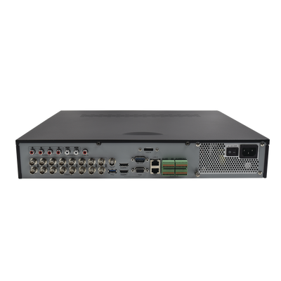 DVR/NVR PENTÁBRIDO 18 Canales / 16 Canales Turbo HD 3MP / Cámaras IP Seleccionables / Compresión H.265 - H.264+ / P2P Hik-Connect / Video análisis / Salida de video 4K / Entradas y Salidas de Audio y Alarma
