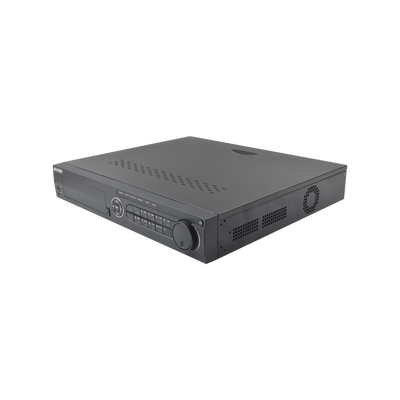 DVR 8 Megapixel / 24 Canales TURBOHD + 16 Canales IP / 4 Bahías de Disco Duro / 4 Canales de Audio / Videoanalisis / 16 Entradas de Alarma / Arreglo RAID