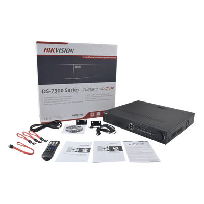 DVR 8 Megapixel / 32 Canales TURBOHD + 16 Canales IP / 4 Bahias de Disco Duro / 4 Canales de Audio / Videoanalisis / 16 Entradas de Alarma / Arreglo RAID