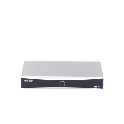 NVR 12 Megapixel (4K) / 16 canales IP / AcuSense (Evita Falsas Alarmas) / Reconocimiento Facial / 1 Bahía de Disco Duro  / HDMI en 4K / Sin Puertos PoE+