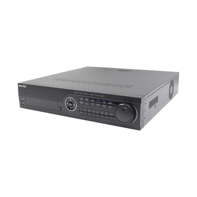 DVR 2 Megapixel / 16 Canales TURBOHD + 2 Canales IP / 8 Bahías de Disco Duro / 16 Canales de Audio / 16 Entradas de Alarma