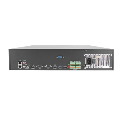 NVR 12 Megapixel (4K) / 32 Canales IP / Soporta Cámaras con AcuSense / 8 Bahías de Disco Duro / 2 Tarjetas de Red / Soporta RAID con Hot Swap / HDMI en 4K / Soporta POS