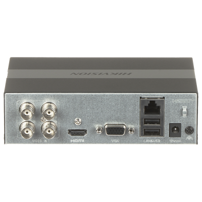 (eDVR) DVR 2 Megapíxel (1080P) Lite / 4 Canales TURBOHD + 1 Canal IP /  Hasta 1 Mes de Grabación / Unidad de Estado Solido Incluido / H.265+ / ACUSENSE Lite (Evita Falsas Alarmas) / Diseño Ultra Compacto / Extra Silencioso /  eSSD de