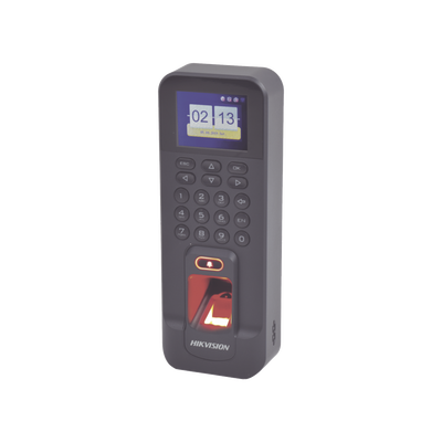 Biométrico WiFi de Acceso y Asistencia Compatible con APP Hik-Connect (P2P) / Soporta Biometrico Esclavo RS-485 / Lectura de Huella y Tarjetas EM / TCP/IP / 150,000 Eventos / Relevador para Chapa y Reportes de Asistencia