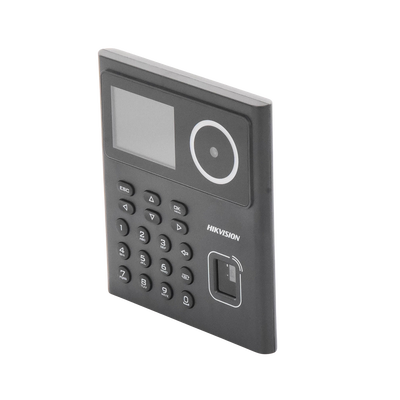 Kit WiFi de Control de Acceso Lite TODO INCLUIDO con Lector de Rostros, Tarjetas y Huellas / 500 Rostros / Compatible con App HIKConnect / Incluye Electroimán  Botón de Salida y Montajes Z y L para imán / HIK-IA
