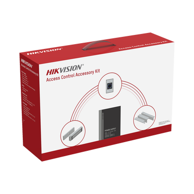 Kit de Accesorios para Ctrl de Acceso / Fuente 12 Vcd 2 A, Botón de Salida y Chapa Magnética 600 Lbs / Para instalación de control de acceso autónomo (Facial Min Moe, Teclados, Lectores de Huella etc)