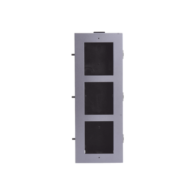 Base de 3 Espacios para EMPOTRAR Módulos de Videoporteros Hikvision