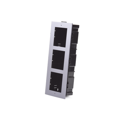 Base de 3 Espacios para EMPOTRAR Módulos de Videoporteros Hikvision