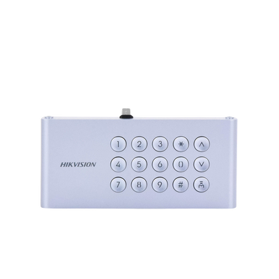Módulo de Teclado para Frente de Calle IP DS-KD9633-WBE6 / Conexión USB-C / 15 Botones / IP65 / IK07