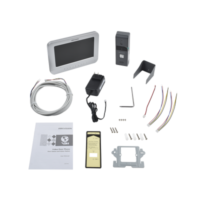 Kit de Videoportero Analógico con Pantalla LCD a Color de 7" / Frente de Calle para Exterior IP65 / Salida de Relevador