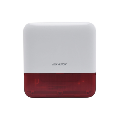 (AX PRO) Sirena Inalámbrica con Estrobo Rojo para Exterior IP65 / 110 dB