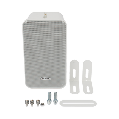 Altavoz Tipo Columna | 20 Watts | 100 V | Rejilla de Metal | Color Blanco | Montaje en L | Exterior | IP66