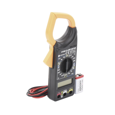 Multímetro Digital de Gancho DT266 600 Vcc / Vca  CATII. Con pantalla LCD. Incluye Batería ER-9V de 9V