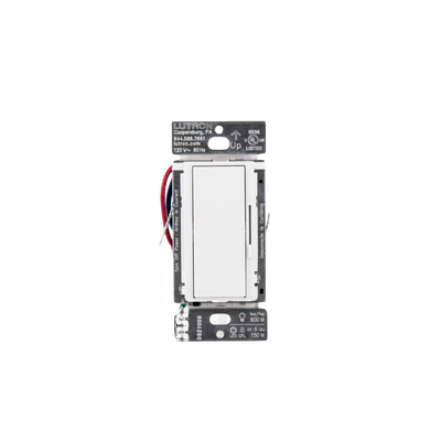 (Caseta Wireless) DIVA Atenuador de pared. Aumenta/Disminuye Intensidad de Iluminación.  No requiere cable neutro. 150W LED / 600W INC/HAL
