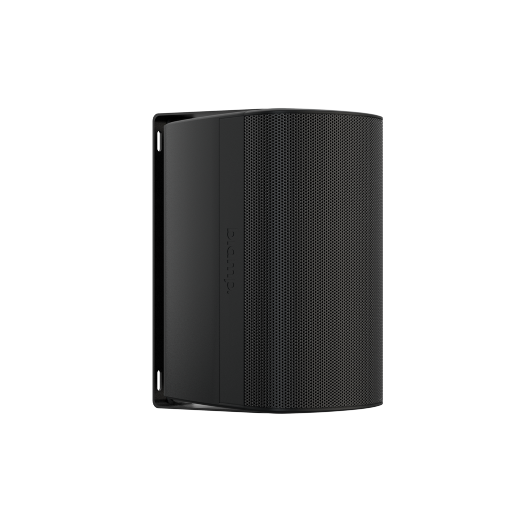 BIAMP Desono DX-S5-B Altavoz coaxial de alto rendimiento para montaje en superficie, interiores y exteriores, color negro, de 5" controlador de compresión de alta frecuencia; funcionamiento a 8 ohmios o 70 V/100 V; incluye soporte ClickMount. PAR