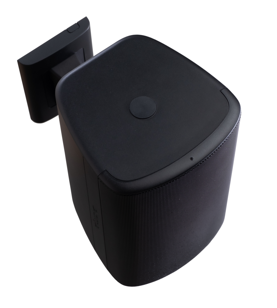 BIAMP Desono DX-S5-B Altavoz coaxial de alto rendimiento para montaje en superficie, interiores y exteriores, color negro, de 5" controlador de compresión de alta frecuencia; funcionamiento a 8 ohmios o 70 V/100 V; incluye soporte ClickMount. PAR